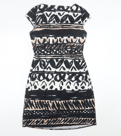Marks and Spencer Women’s Black Beige Sheath Dress Size 10