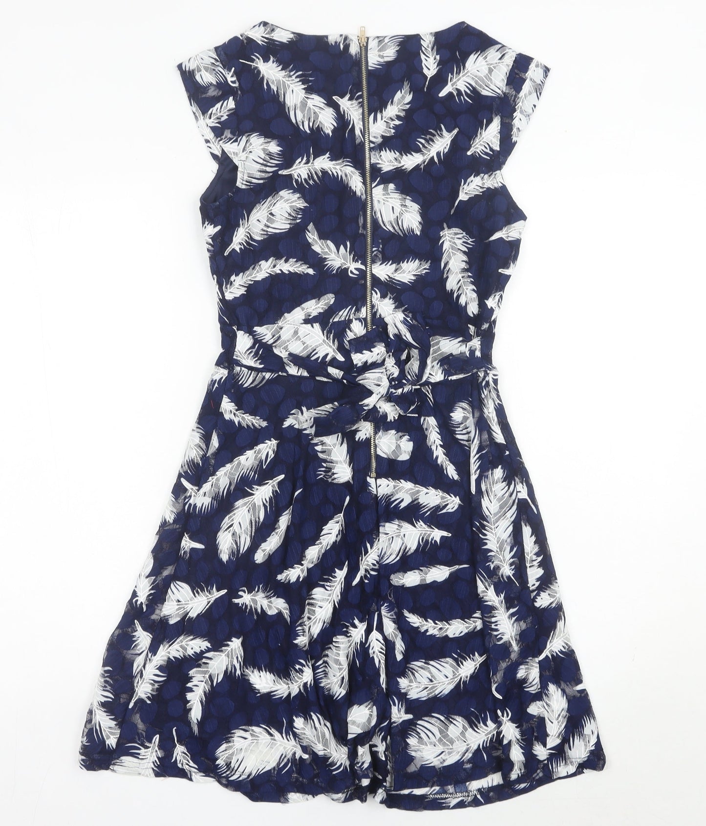 Mela London Women’s Blue Size 10 V-Neck Fit & Flare Dress