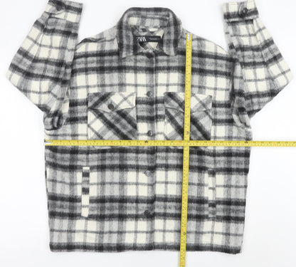Womens UK Size 12 Zara Grey Shirt Jacket