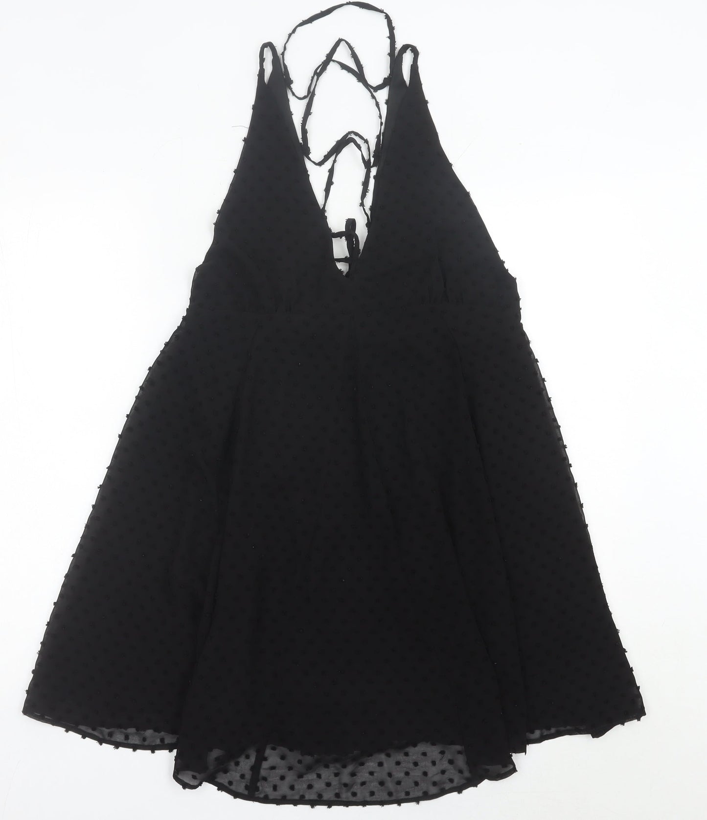 ASOS Women’s Black Size 10 Polka Dot Sleeveless Slip Dress