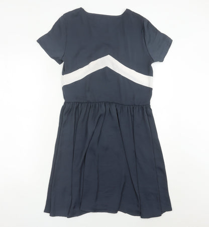 Moss Copenhagen Women’s Blue Knee Length Fit & Flare Dress S