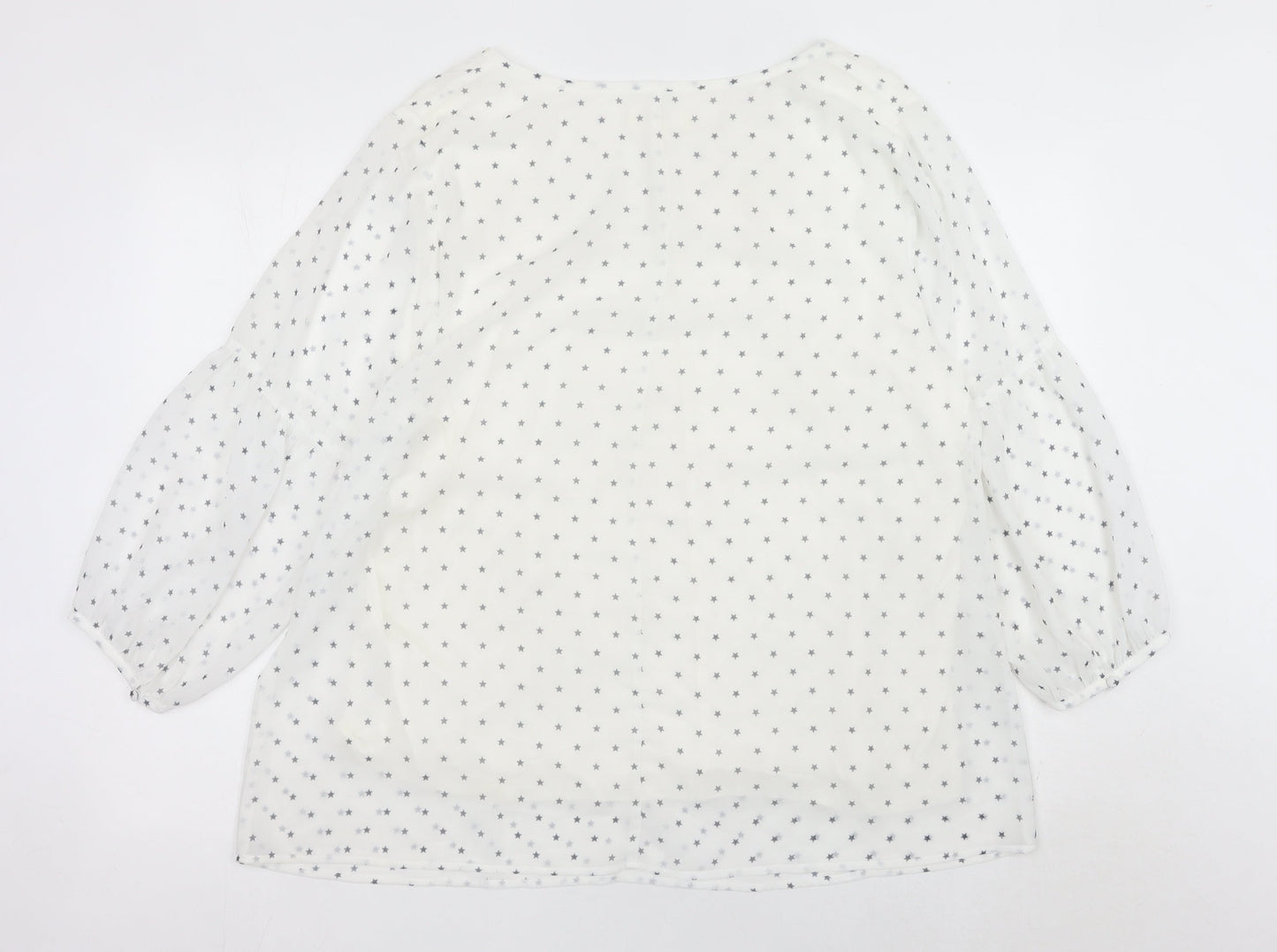 Studio 8 by Phase Eight Women’s White Star Print Tunic Blouse Size 18