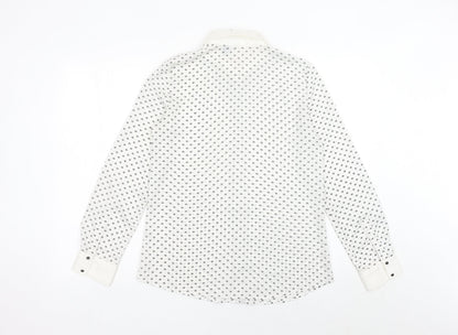 Womens UK Size 8 MNG White Classic Button-Up
