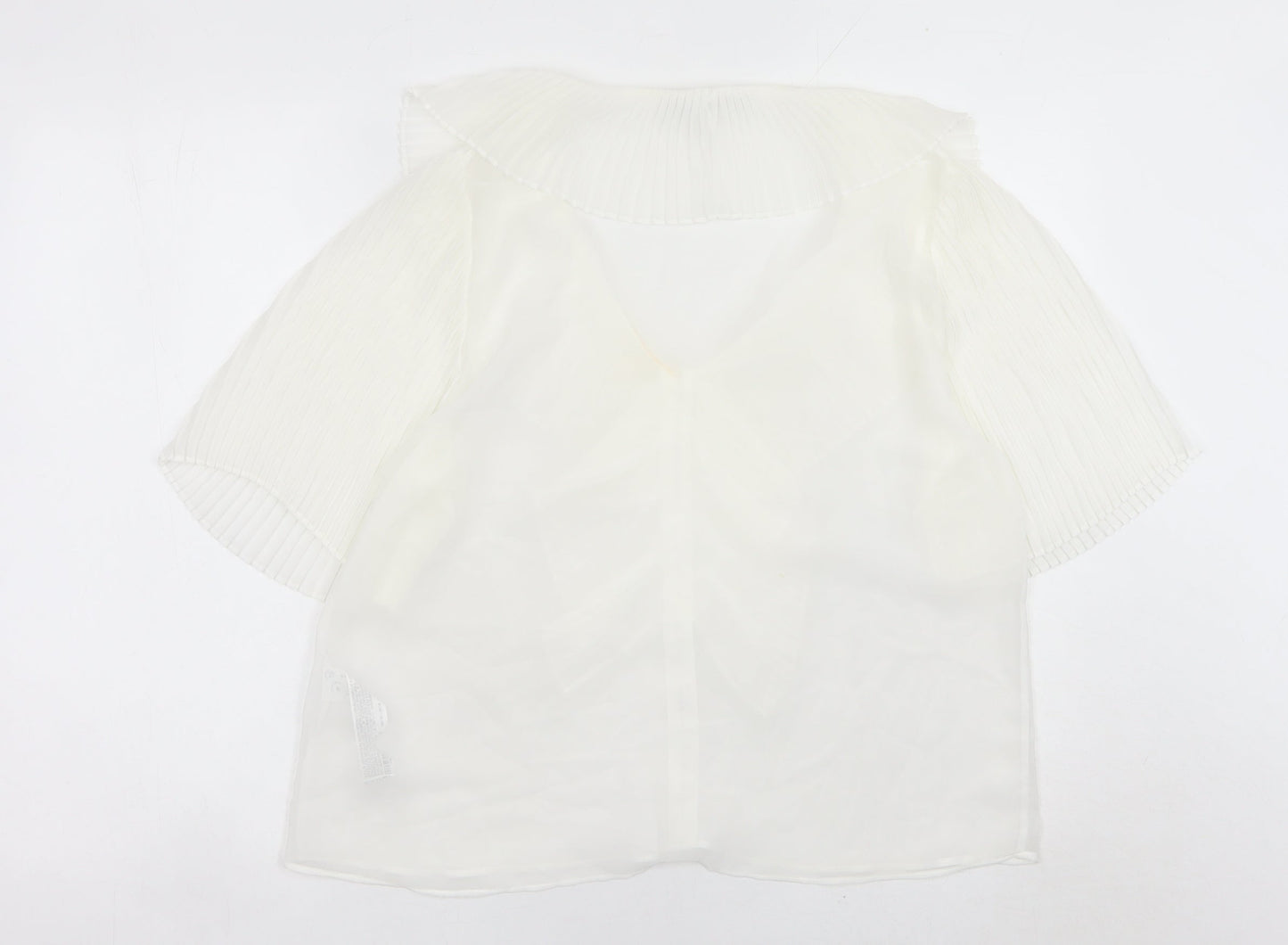 Womens UK Size M Zara White Tunic Blouse