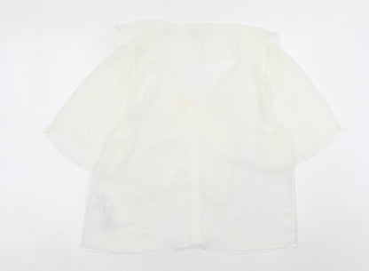 Womens UK Size M Zara White Tunic Blouse