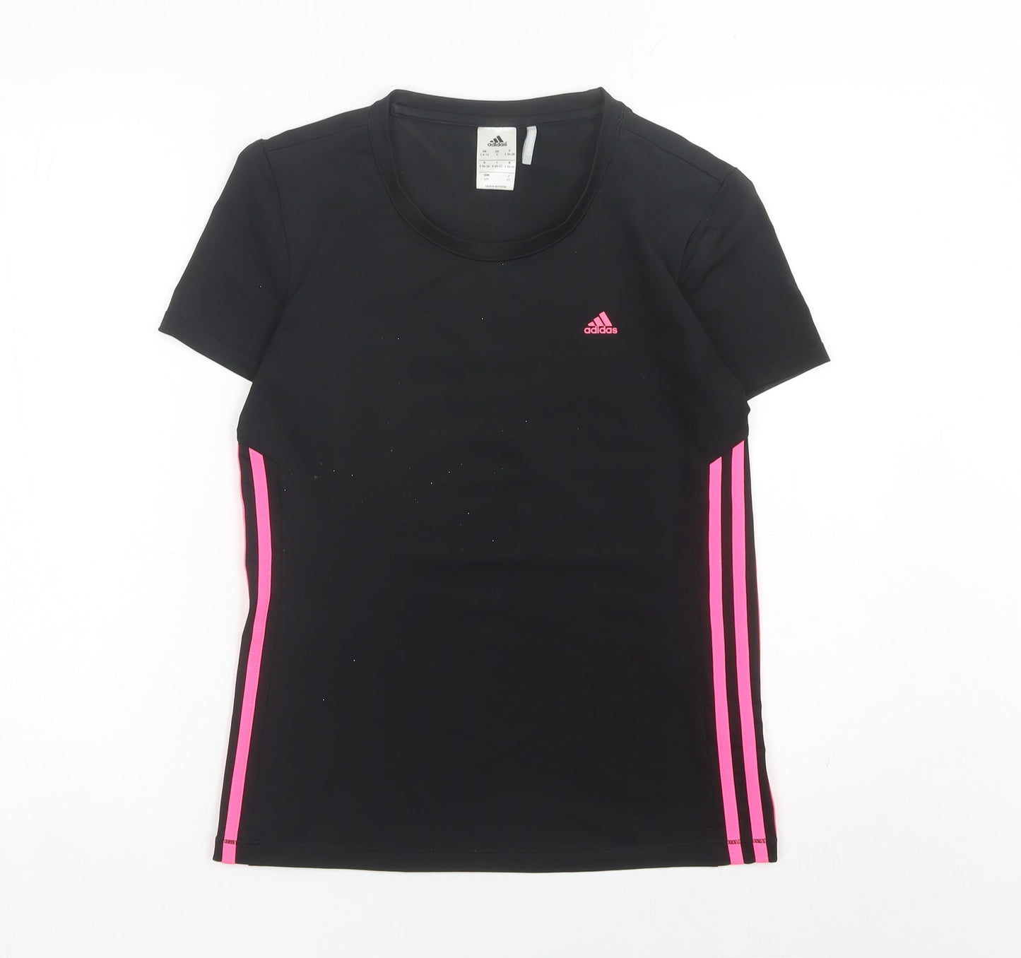 Adidas Womens Black Slim Fit Activewear T-Shirt Size S