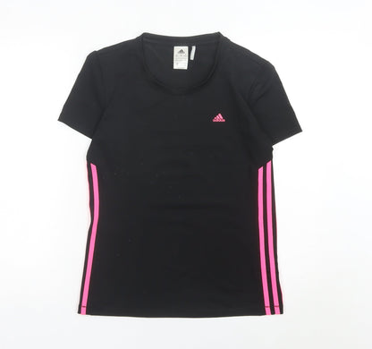 Adidas Womens Black Slim Fit Activewear T-Shirt Size S