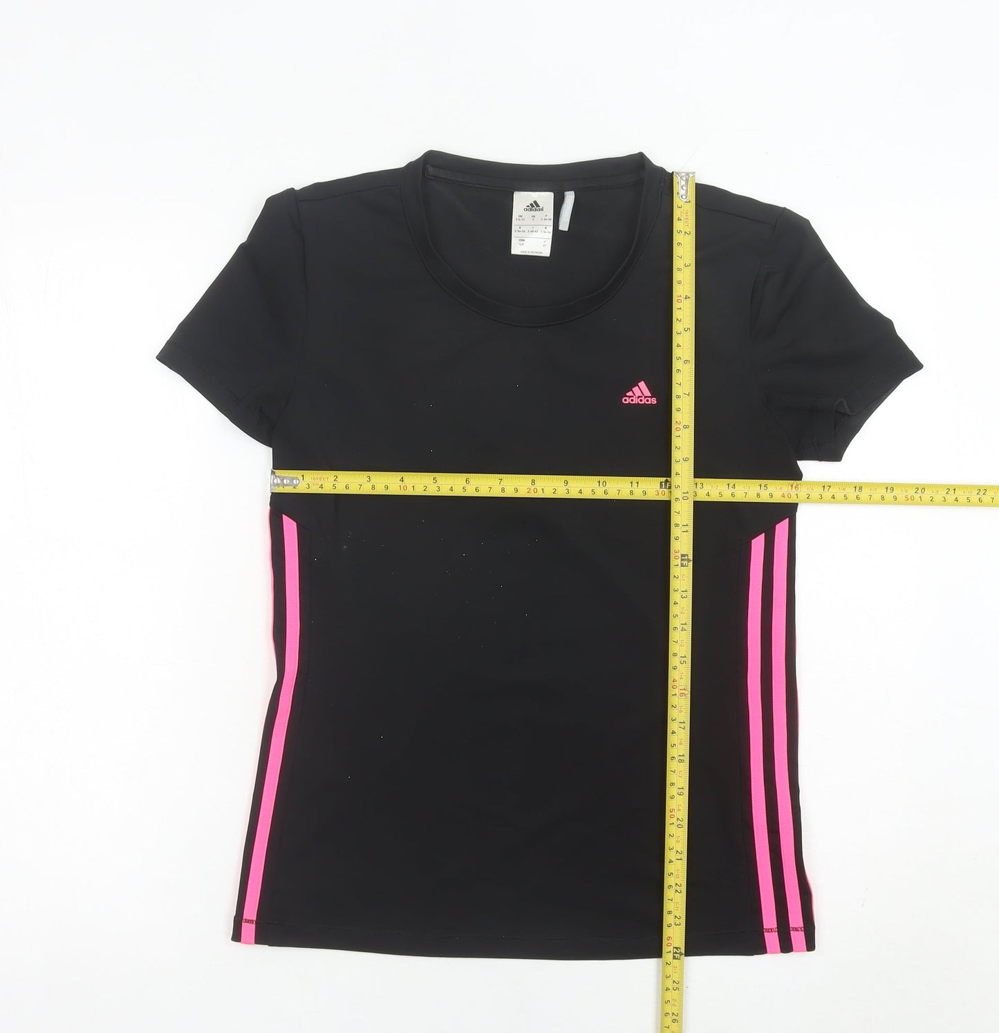 Adidas Womens Black Slim Fit Activewear T-Shirt Size S