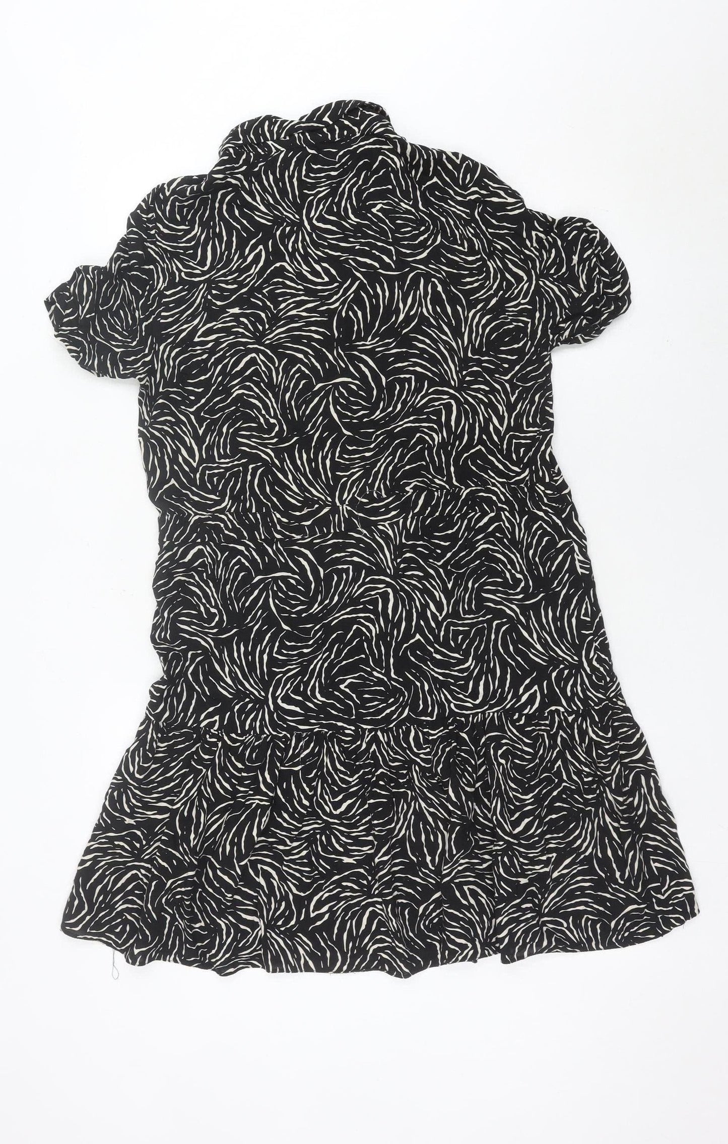 New Look Women’s Black Animal Print Shift Dress Size 12
