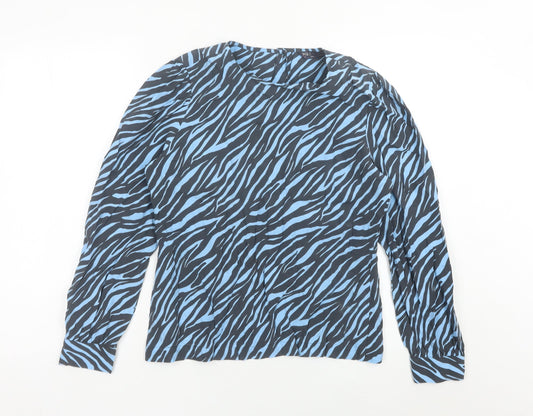 Womens UK Size 10 Marks and Spencer Blue Basic Blouse