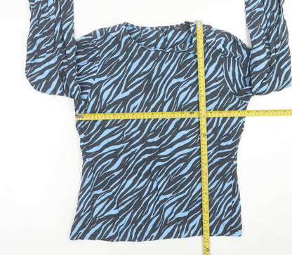Womens UK Size 10 Marks and Spencer Blue Basic Blouse