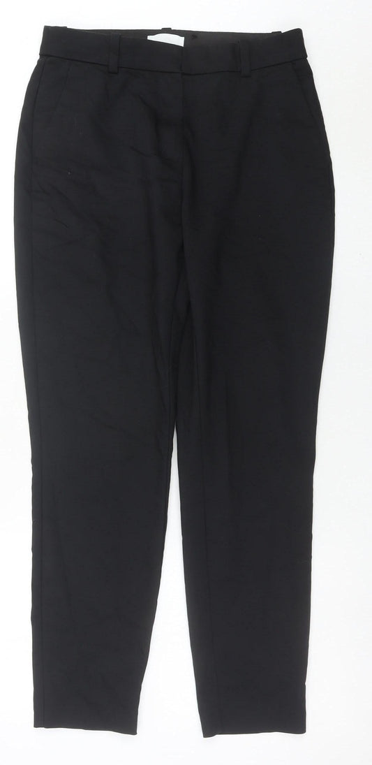 Womens UK Size 10 H&M Slim Fit Chino Black Trousers