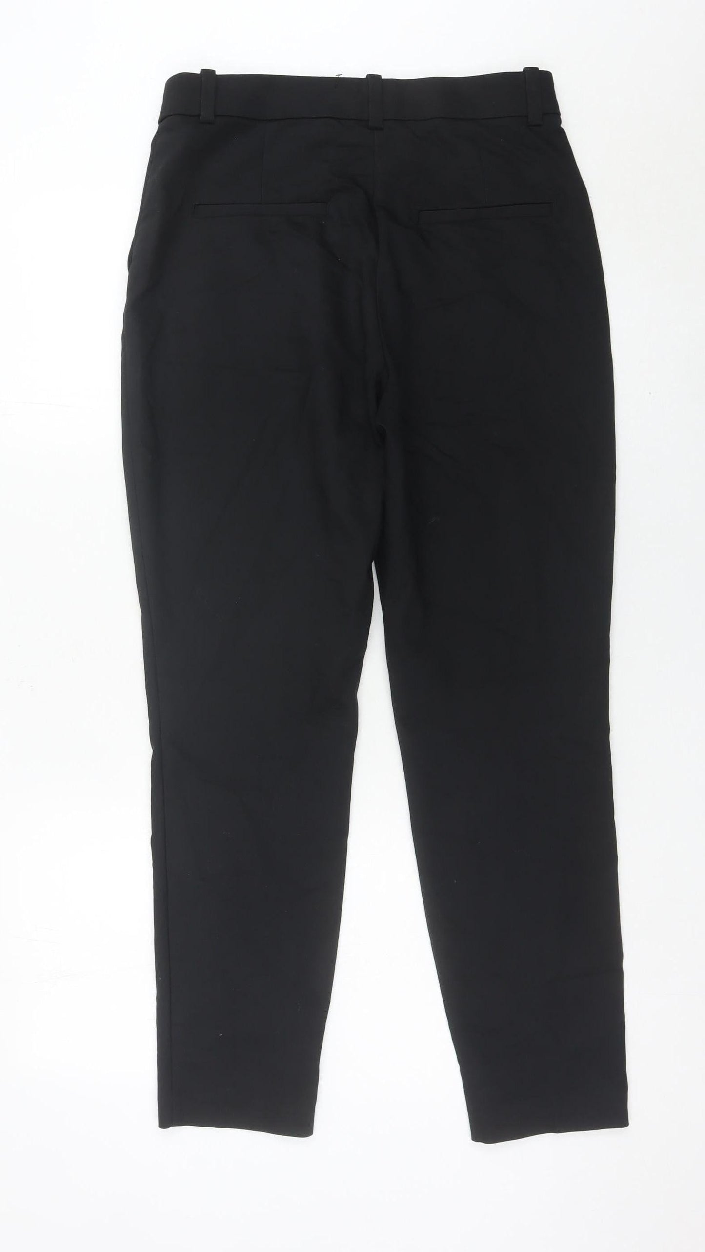 Womens UK Size 10 H&M Slim Fit Chino Black Trousers
