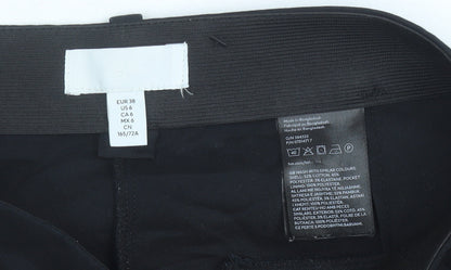 Womens UK Size 10 H&M Slim Fit Chino Black Trousers