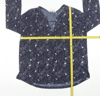 Womens UK Size 12 H&M Blue Tunic Blouse