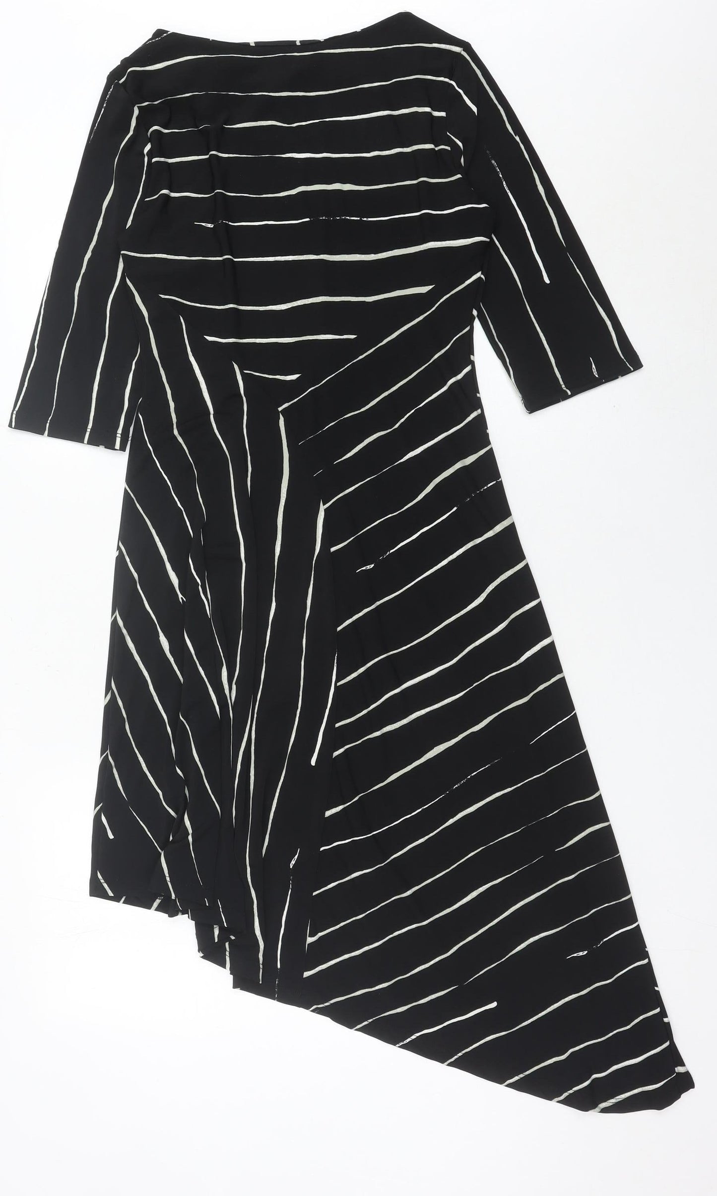 Next Women’s Black Stripe Midi Sheath Dress Size 10