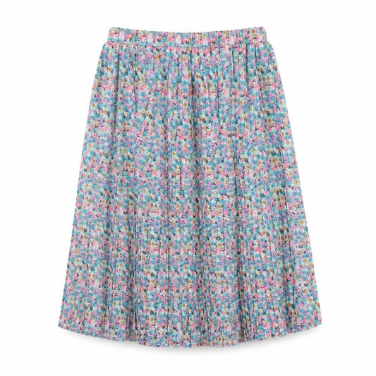 Next Girls Multicoloured Floral Pleated Skirt 9 Years Knee Length Polyester