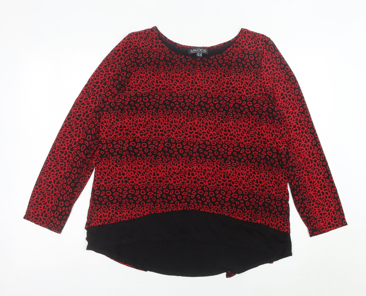 Womens UK Size 14 Saloos Red Tunic Blouse