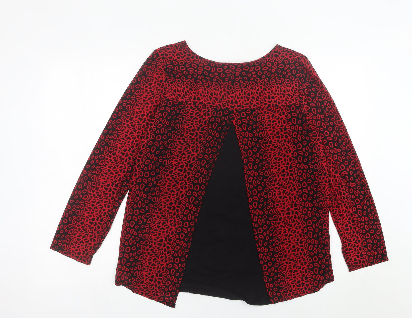 Womens UK Size 14 Saloos Red Tunic Blouse