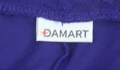 Damart Women's Purple Lace Knee Length Skirt UK 16