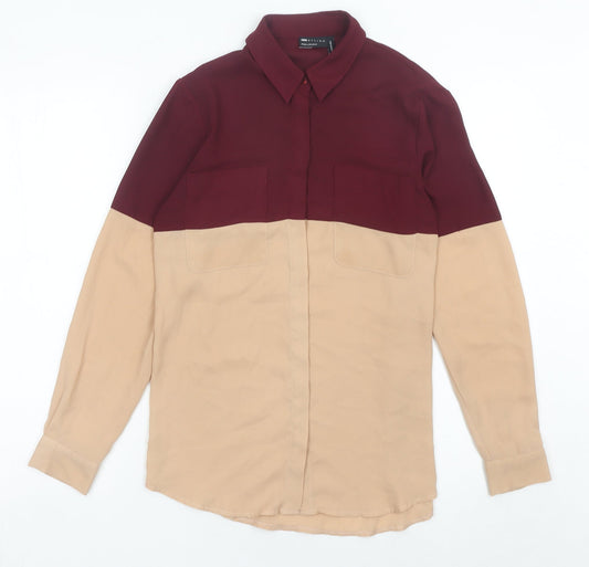 Womens UK Size 6 ASOS DESIGN Multicoloured Basic Button-Up