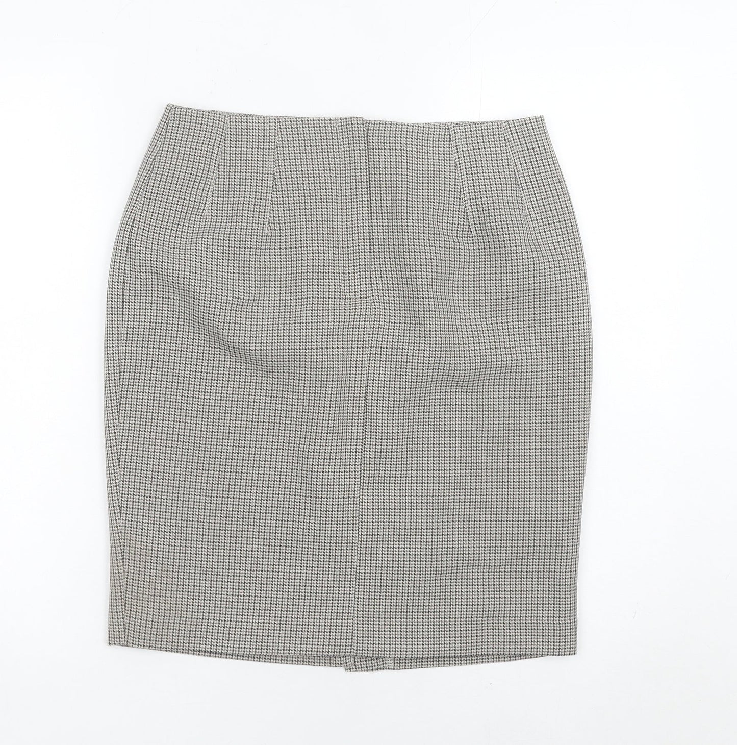 Marks and Spencer Womens Black Check Pencil Skirt Size 10