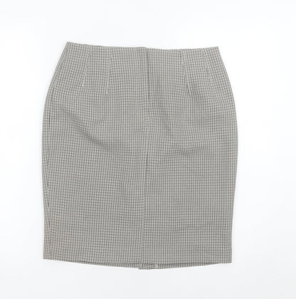 Marks and Spencer Womens Black Check Pencil Skirt Size 10