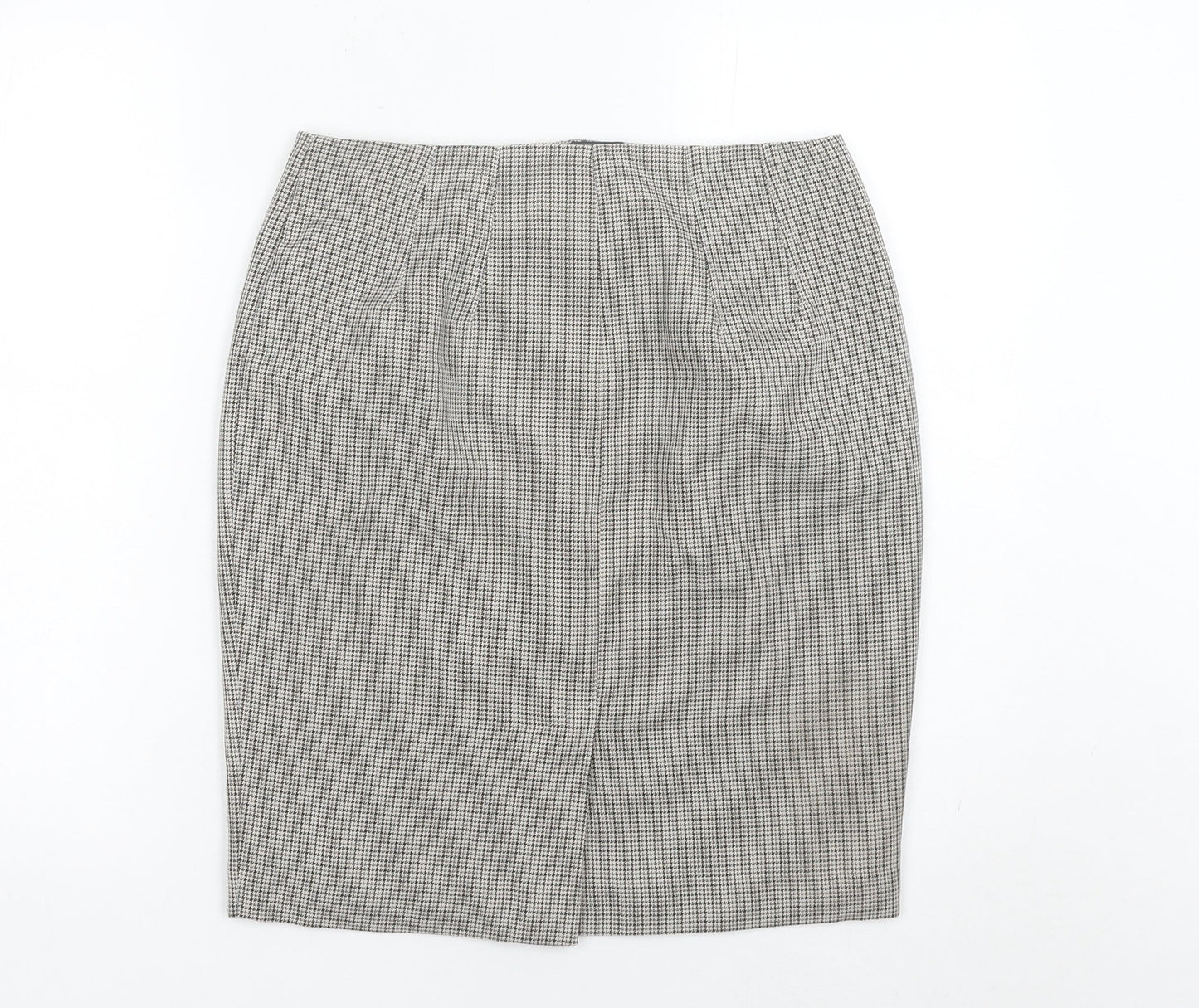 Marks and Spencer Womens Black Check Pencil Skirt Size 10