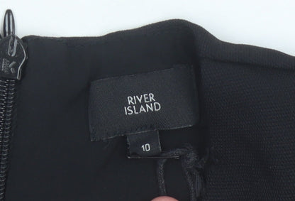 River Island Women’s Black Belted Sleeveless Jumpsuit Size 10