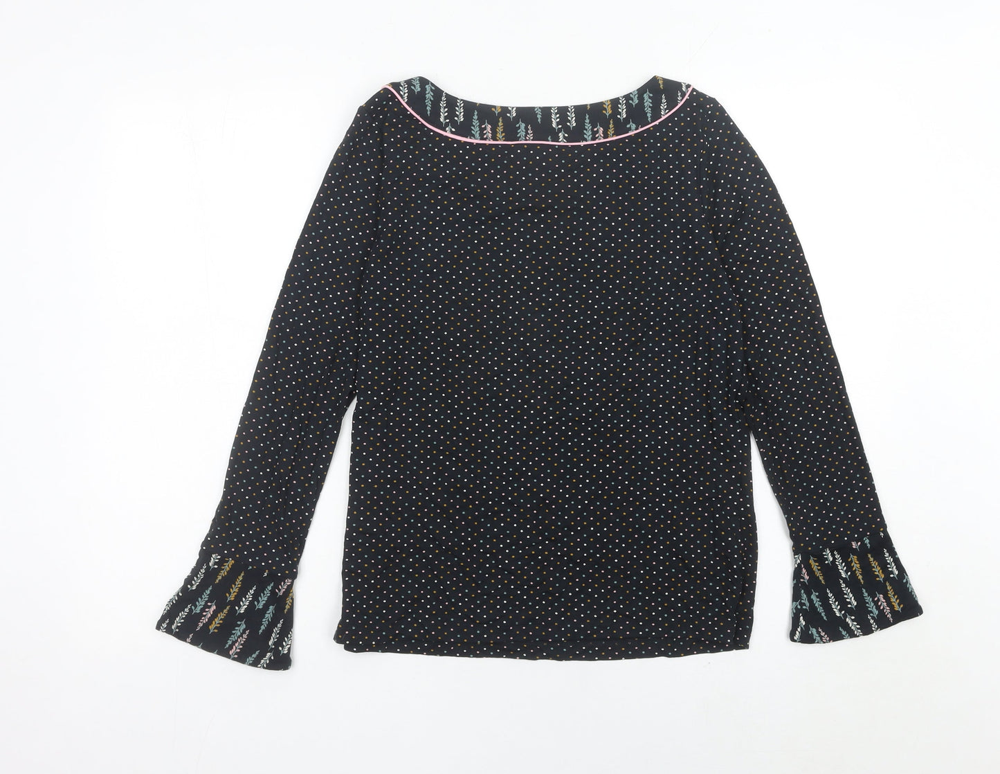Womens UK Size 10 Laura Ashley Black Tunic Blouse