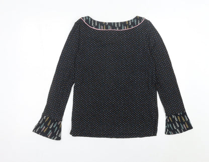 Womens UK Size 10 Laura Ashley Black Tunic Blouse