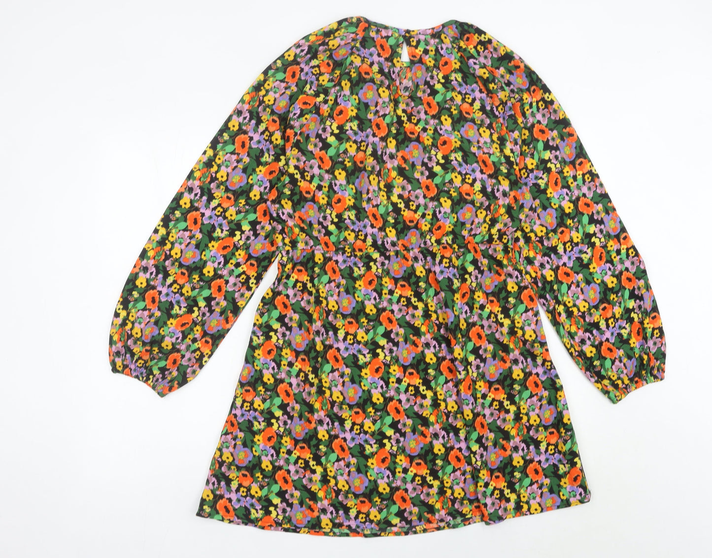 H&M Divided Womens Multicoloured Floral Mini Shift Dress Size 12