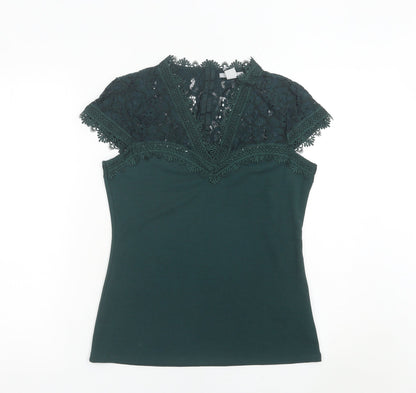 Womens UK Size S H&M Green Camisole Blouse