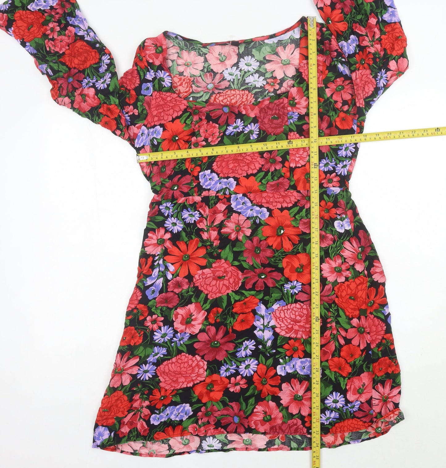 Nobody's Child Womens Multicoloured Floral A-Line Dress UK 12