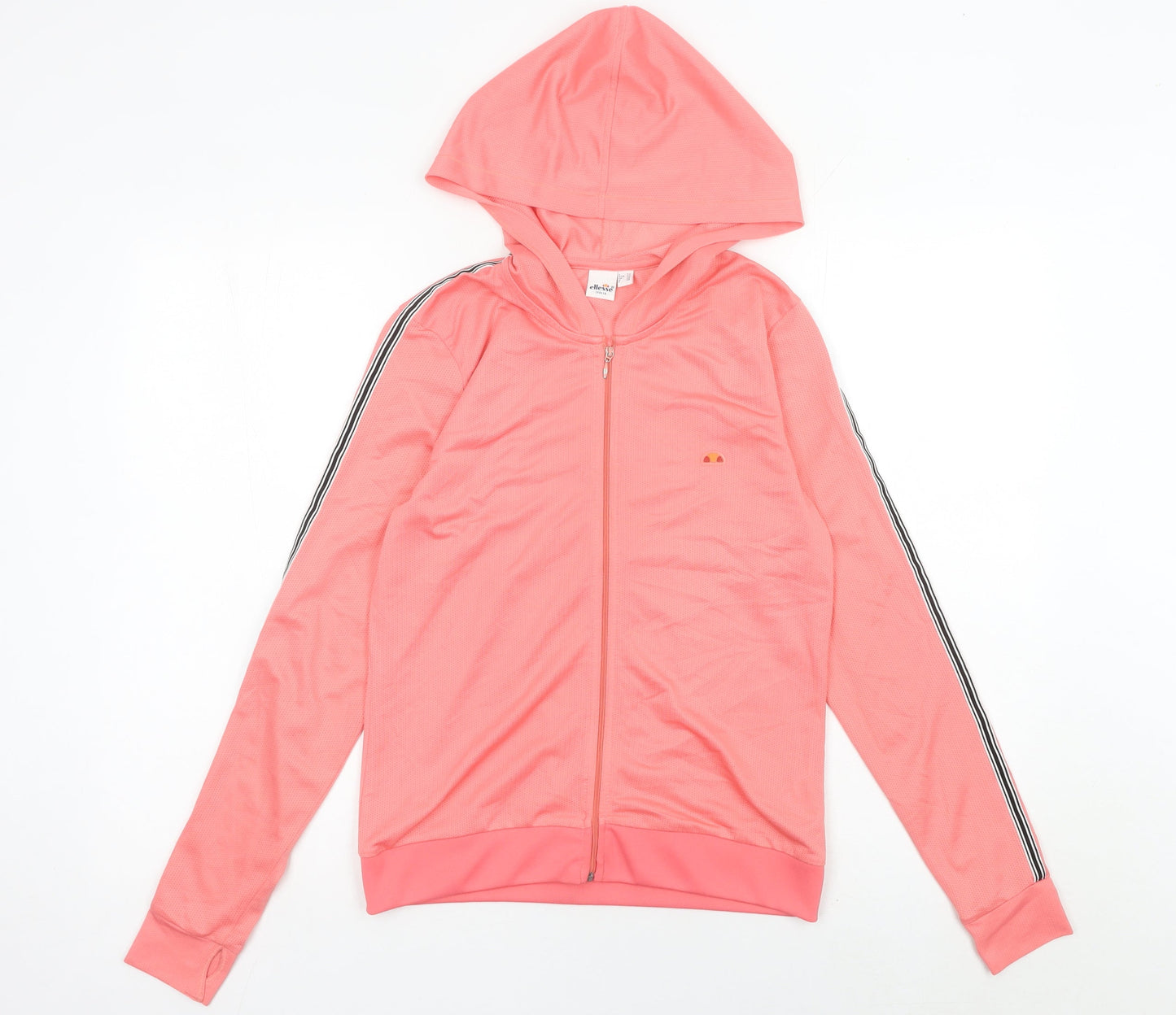 Ellesse Women’s Pink Full Zip Hoodie UK 10 Polyester Sportswear