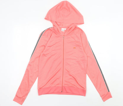 Ellesse Women’s Pink Full Zip Hoodie UK 10 Polyester Sportswear