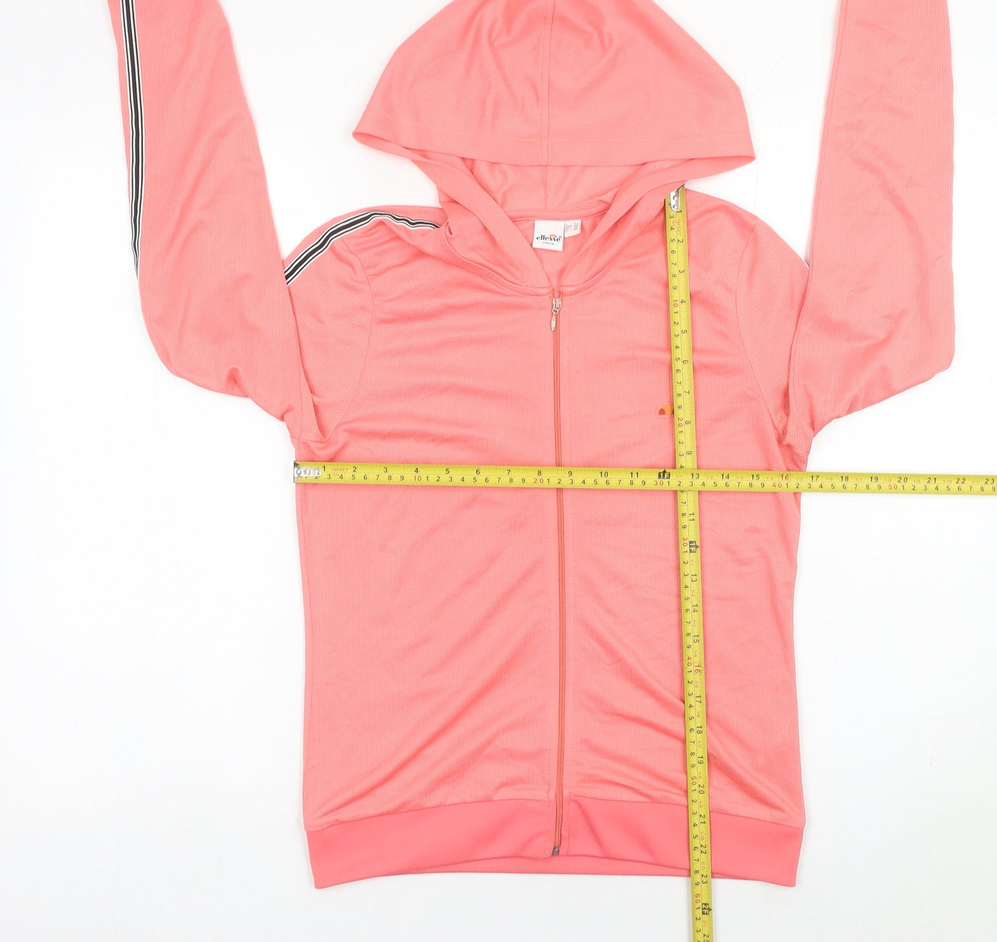 Ellesse Women’s Pink Full Zip Hoodie UK 10 Polyester Sportswear