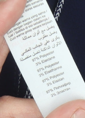 New Look Women’s Blue Striped Midi Skirt UK 10 High Waist