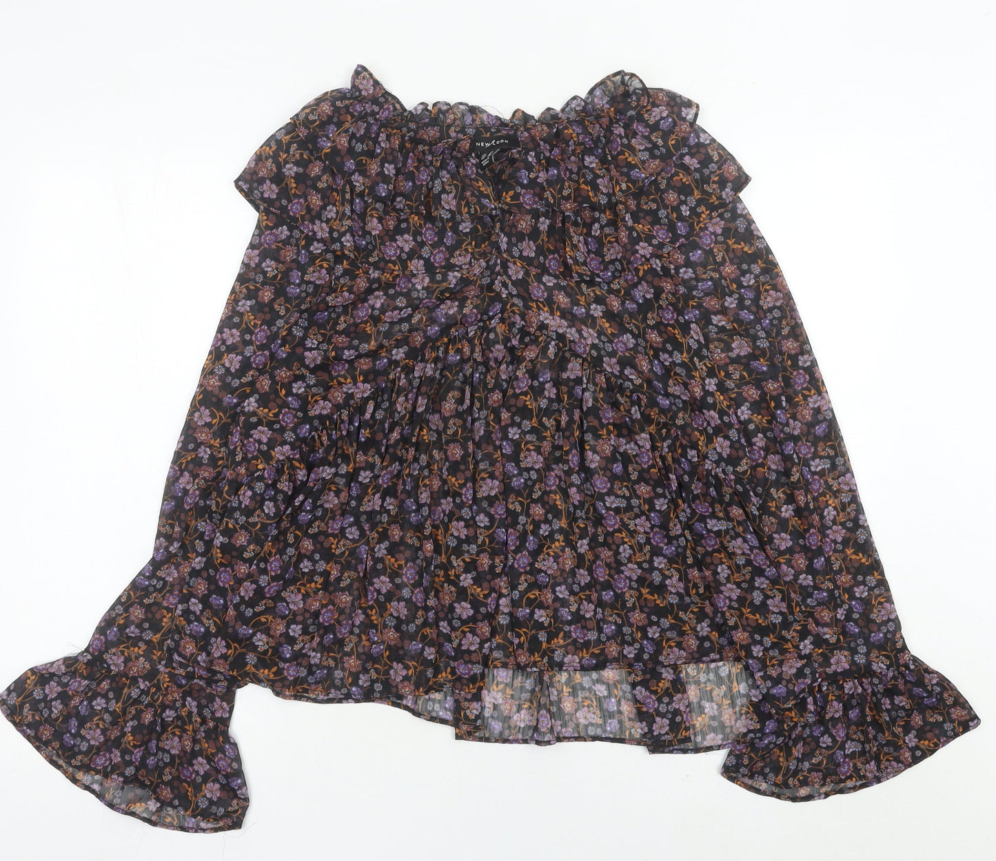 New Look Women’s Multicoloured Floral Tunic Blouse UK 10