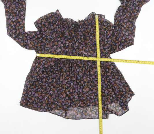 New Look Women’s Multicoloured Floral Tunic Blouse UK 10