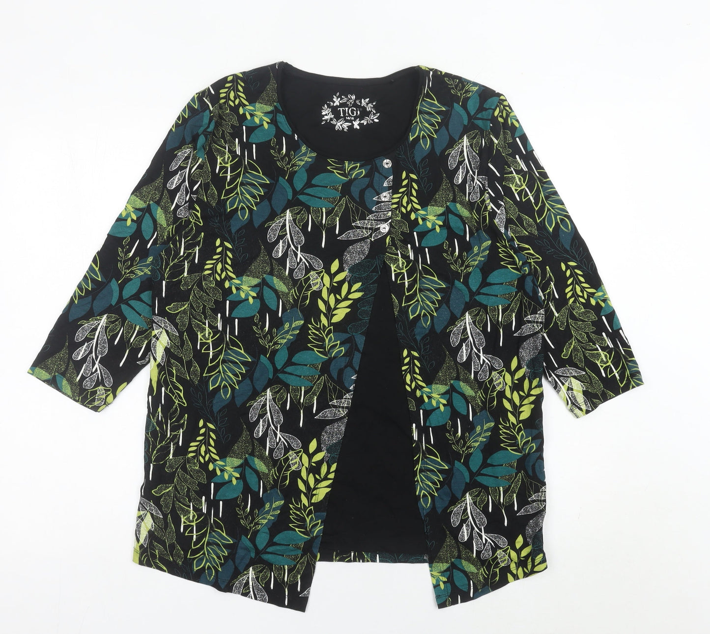 Womens UK Size 14 TIGI Multicoloured Tunic Blouse
