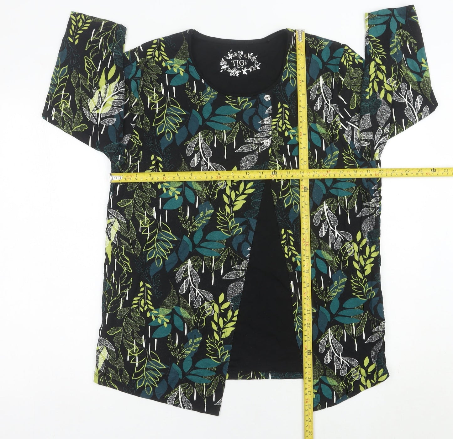 Womens UK Size 14 TIGI Multicoloured Tunic Blouse