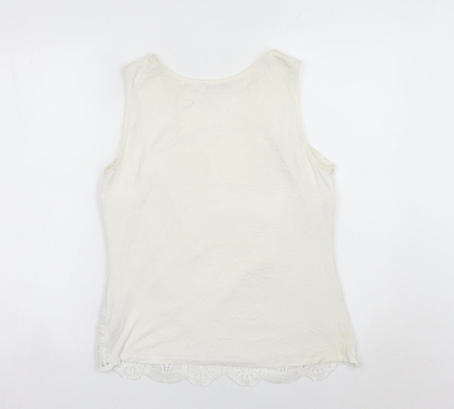 Womens UK Size S Oasis Ivory Camisole Blouse