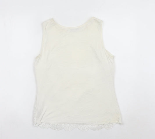 Womens UK Size S Oasis Ivory Camisole Blouse