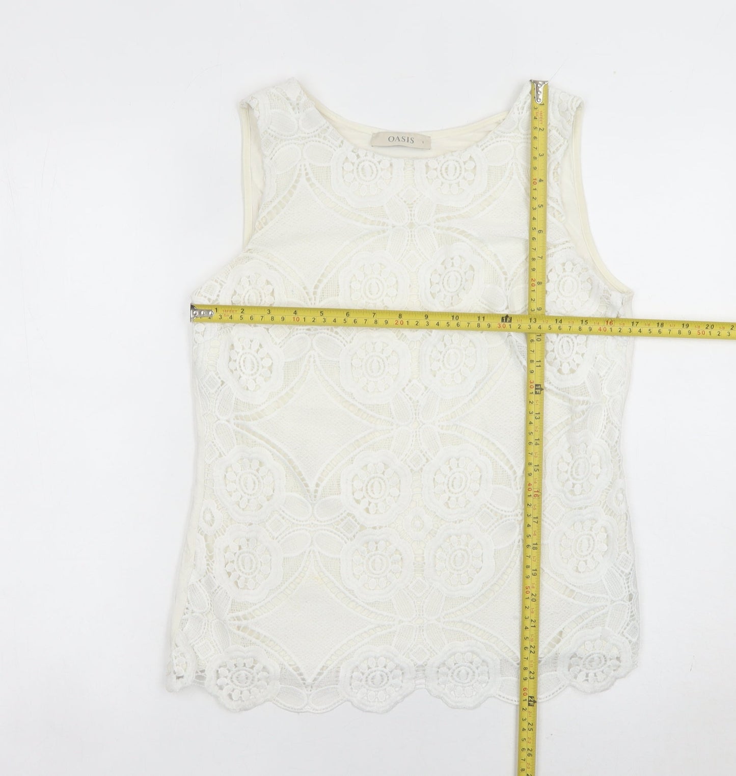 Womens UK Size S Oasis Ivory Camisole Blouse