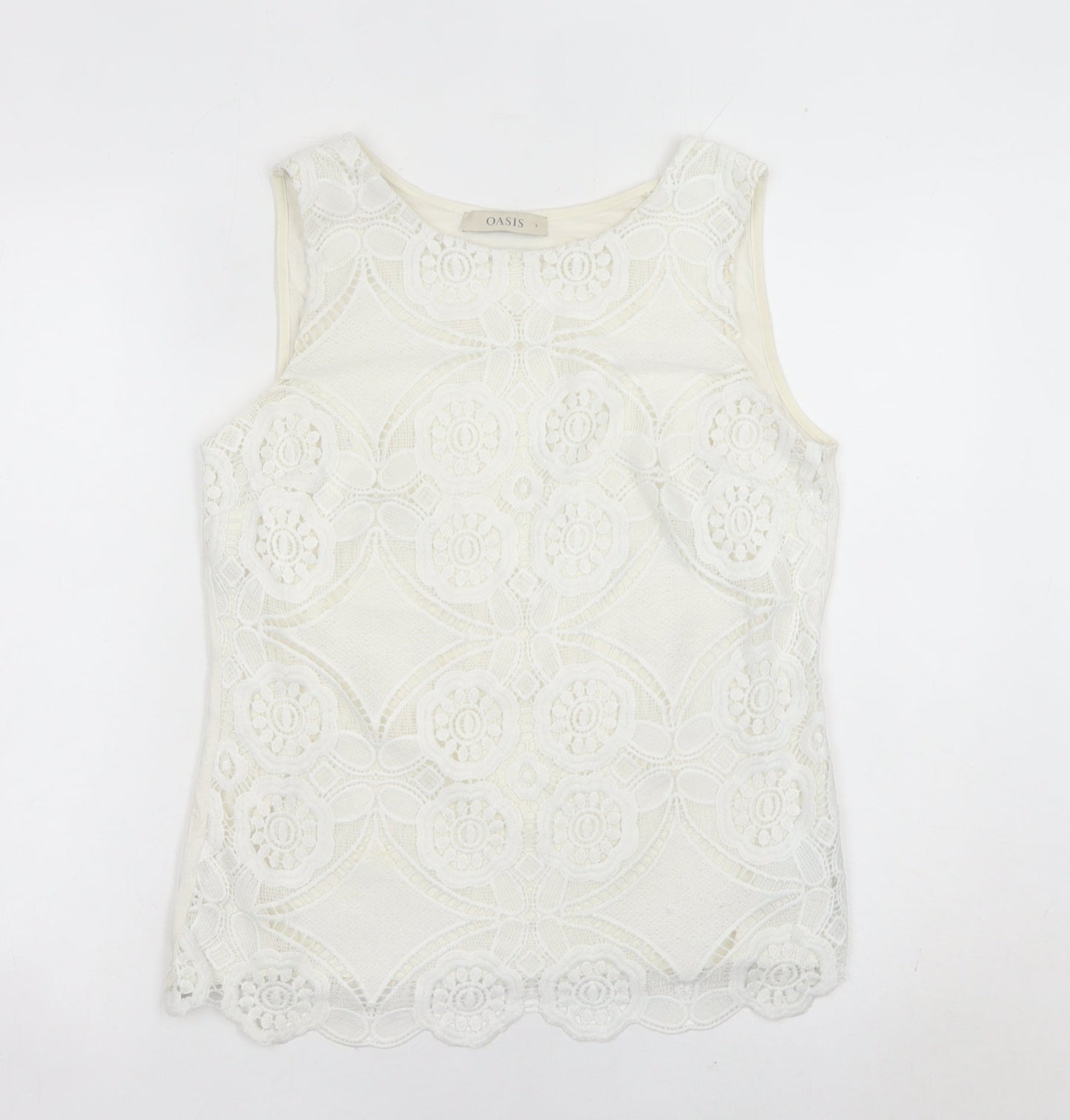 Womens UK Size S Oasis Ivory Camisole Blouse
