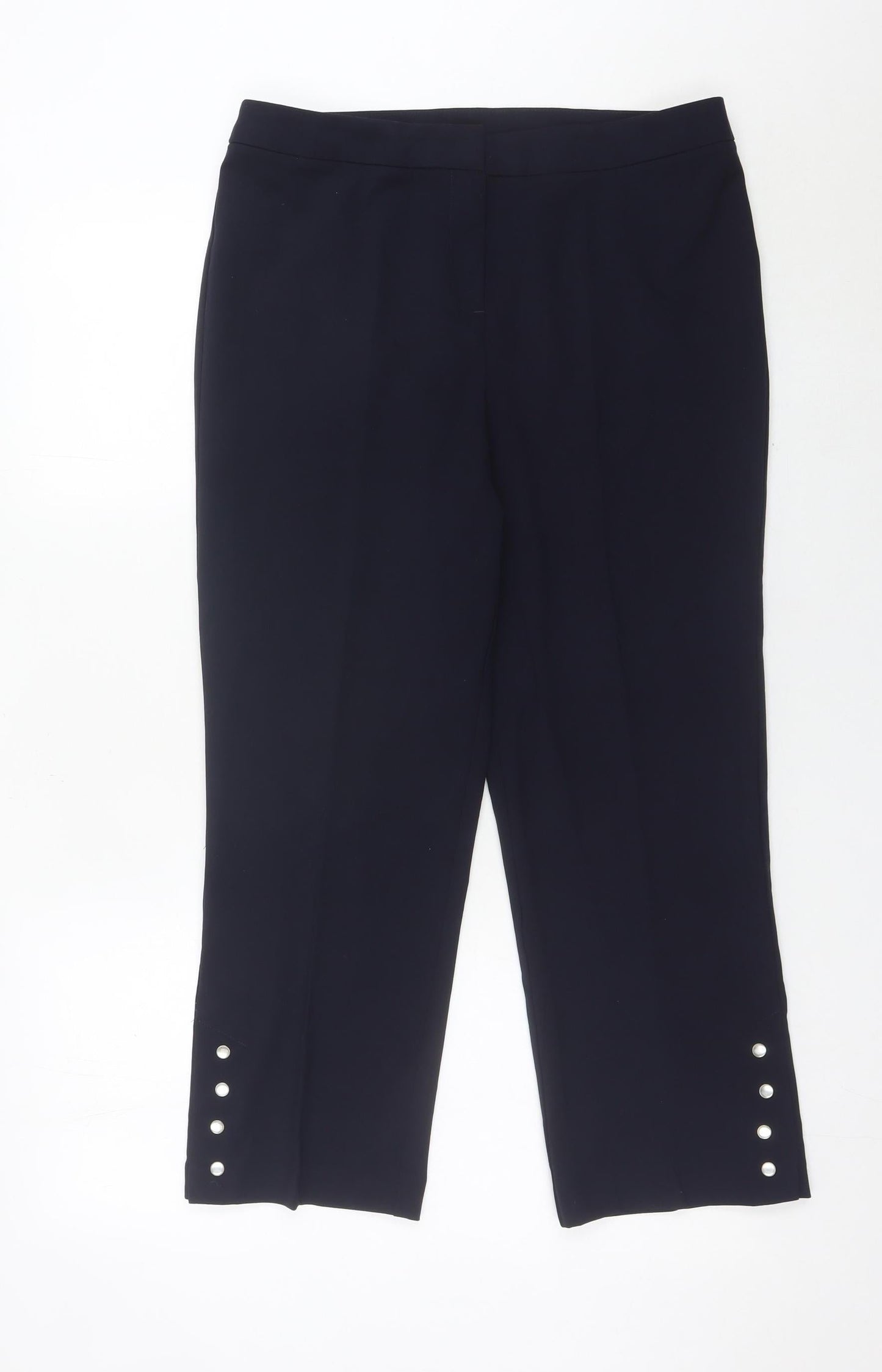 Kaleidoscope Womens Black Size 12 Cropped Slim Trousers