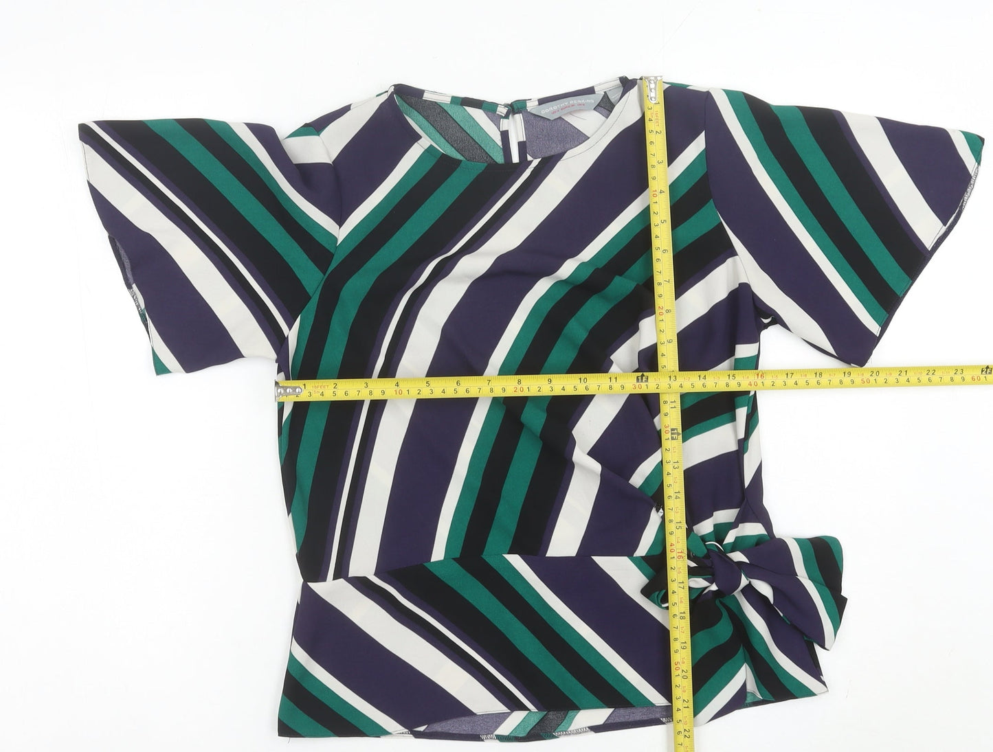 Womens UK Size 8 Dorothy Perkins Multicoloured Wrap Blouse