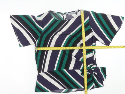 Womens UK Size 8 Dorothy Perkins Multicoloured Wrap Blouse