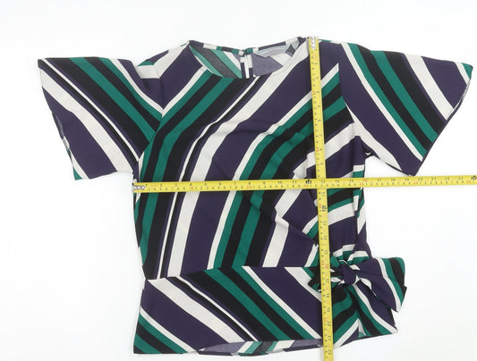 Womens UK Size 8 Dorothy Perkins Multicoloured Wrap Blouse